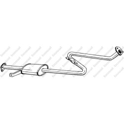 Stredný tlmič výfuku BOSAL 283-165