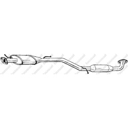 Stredný tlmič výfuku BOSAL 283-047
