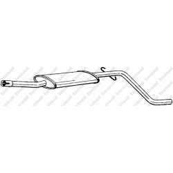 Stredný tlmič výfuku BOSAL 282-977