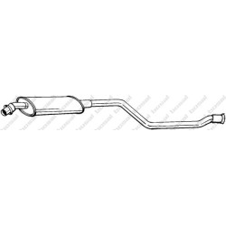 Stredný tlmič výfuku BOSAL 282-675