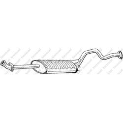Stredný tlmič výfuku BOSAL 282-355