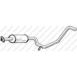 Stredný tlmič výfuku BOSAL 281-887