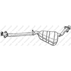 Stredný tlmič výfuku BOSAL 281-739
