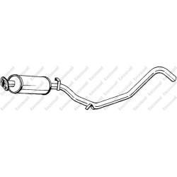 Stredný tlmič výfuku BOSAL 281-201