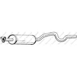 Stredný tlmič výfuku BOSAL 281-075