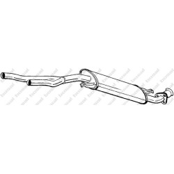 Stredný tlmič výfuku BOSAL 281-017