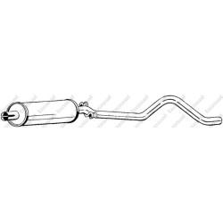 Stredný tlmič výfuku BOSAL 281-013