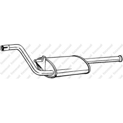 Stredný tlmič výfuku BOSAL 280-823
