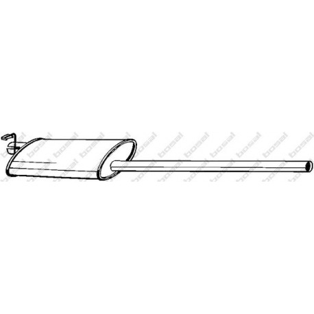 Stredný tlmič výfuku BOSAL 280-631