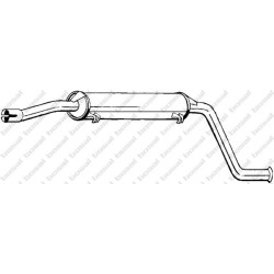 Stredný tlmič výfuku BOSAL 279-991