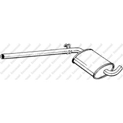 Stredný tlmič výfuku BOSAL 279-355