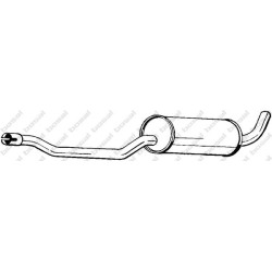Stredný tlmič výfuku BOSAL 278-517
