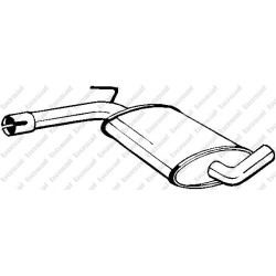 Stredný tlmič výfuku BOSAL 233-491