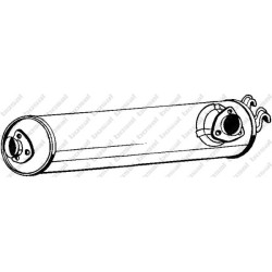 Stredný tlmič výfuku BOSAL 233-415
