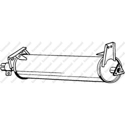 Stredný tlmič výfuku BOSAL 233-261