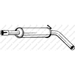 Stredný tlmič výfuku BOSAL 227-481