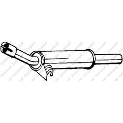 Stredný tlmič výfuku BOSAL 227-089
