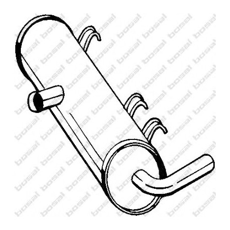 Stredný tlmič výfuku BOSAL 215-709
