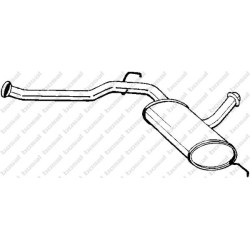 Stredný tlmič výfuku BOSAL 200-451