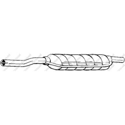 Stredný tlmič výfuku BOSAL 148-762