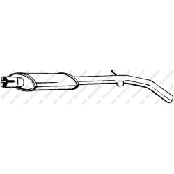 Stredný tlmič výfuku BOSAL 148-125