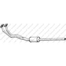 Predný tlmič výfuku BOSAL 287-763