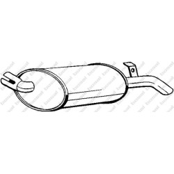 Koncový tlmič výfuku BOSAL 200-125