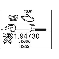 Koncový tlmic výfuku MTS 01.94690