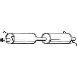 Stredný tlmič výfuku BOSAL 280-049