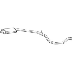 Stredný tlmič výfuku BOSAL 285-603