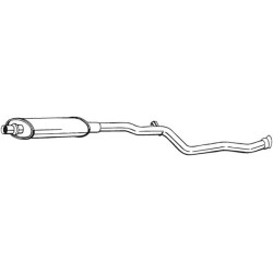 Stredný tlmič výfuku BOSAL 281-287