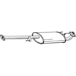 Stredný tlmič výfuku BOSAL 282-863