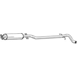 Stredný tlmič výfuku BOSAL 286-185