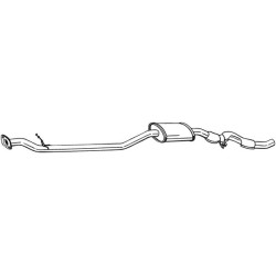 Stredný tlmič výfuku BOSAL 287-237