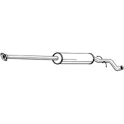 Stredný tlmič výfuku BOSAL 287-513
