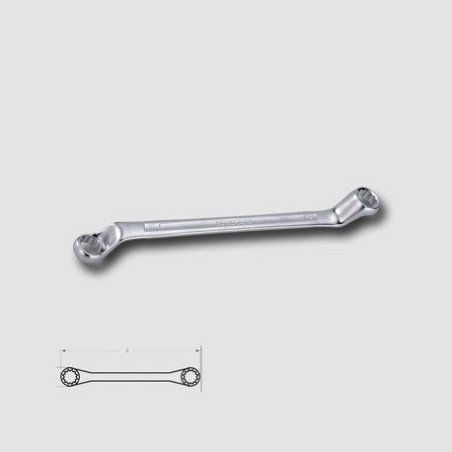 Trebor Klúč vyhnutý 6x7mm očkoplochý matný HDW750607E