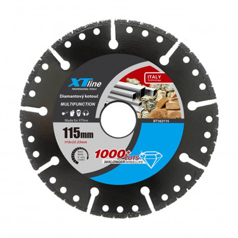 XTline Kotúč univerzálny na drevo, kameň a oceľ 125x22,2mm XT162125